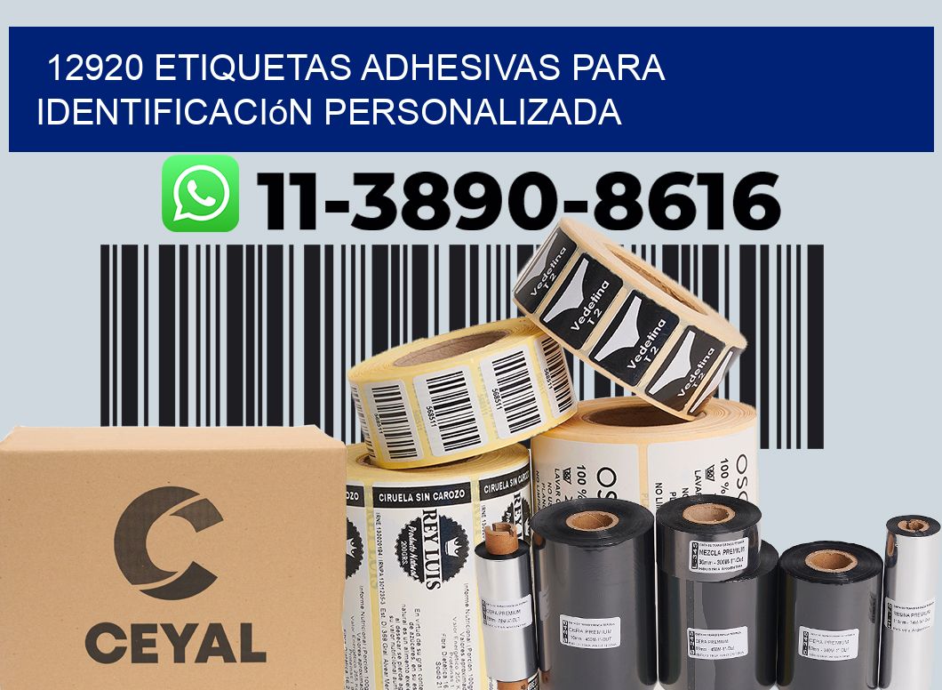 12920 Etiquetas adhesivas para identificación personalizada