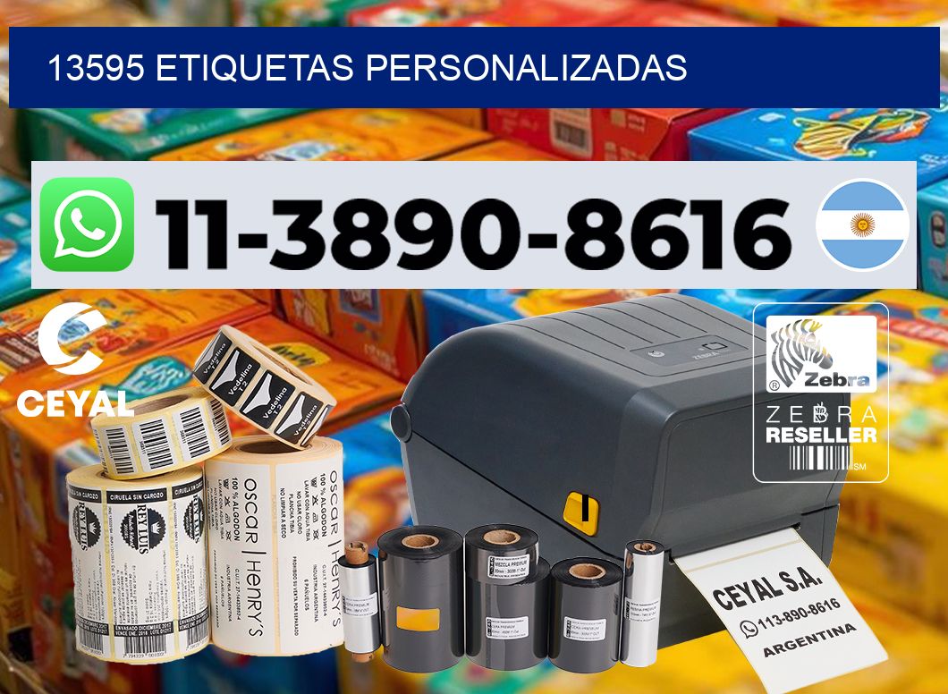 13595 etiquetas personalizadas