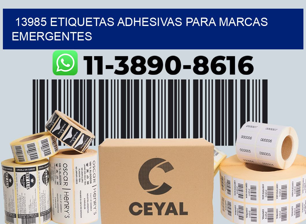 13985 Etiquetas adhesivas para marcas emergentes