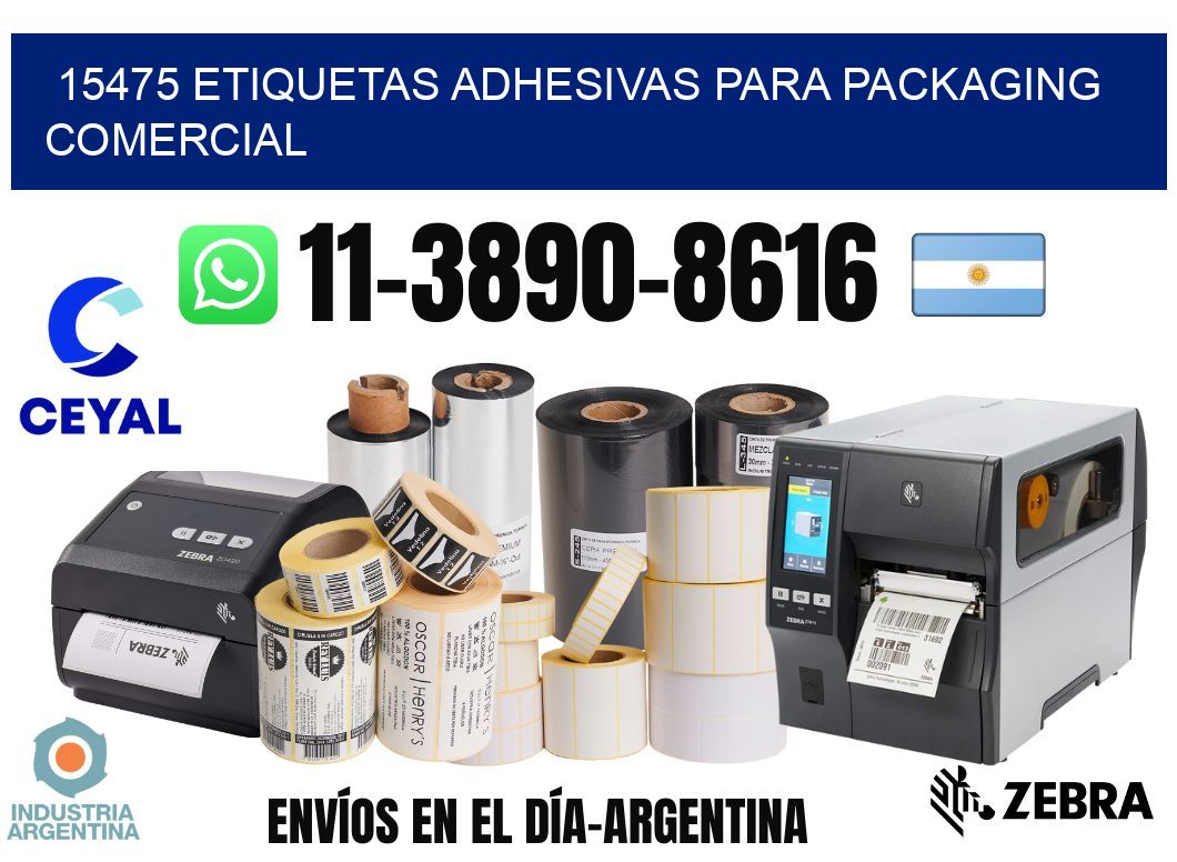 15475 Etiquetas adhesivas para packaging comercial