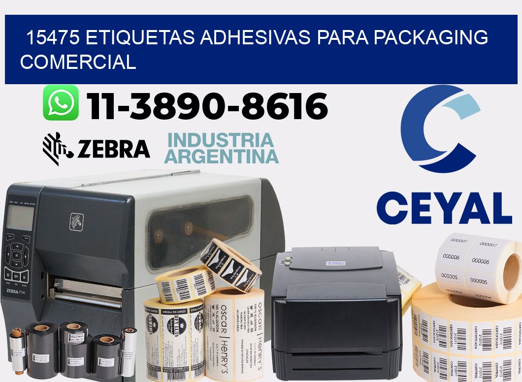 15475 Etiquetas adhesivas para packaging comercial