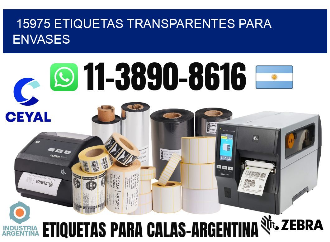 15975 Etiquetas transparentes para envases