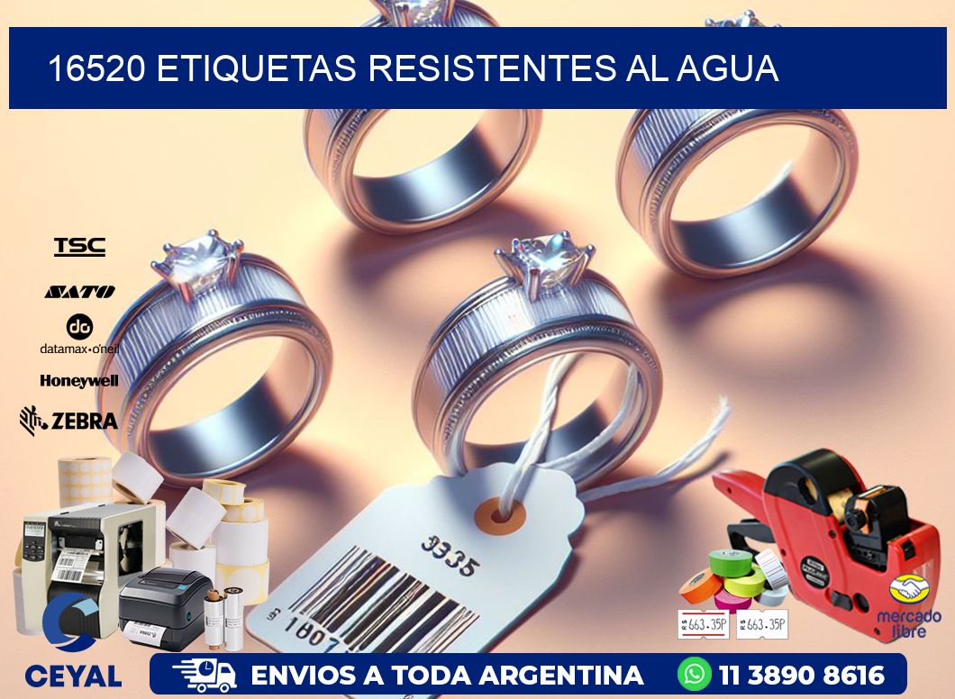 16520 Etiquetas resistentes al agua