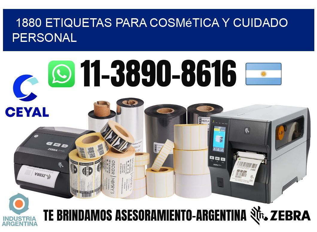 1880 Etiquetas para cosmética y cuidado personal