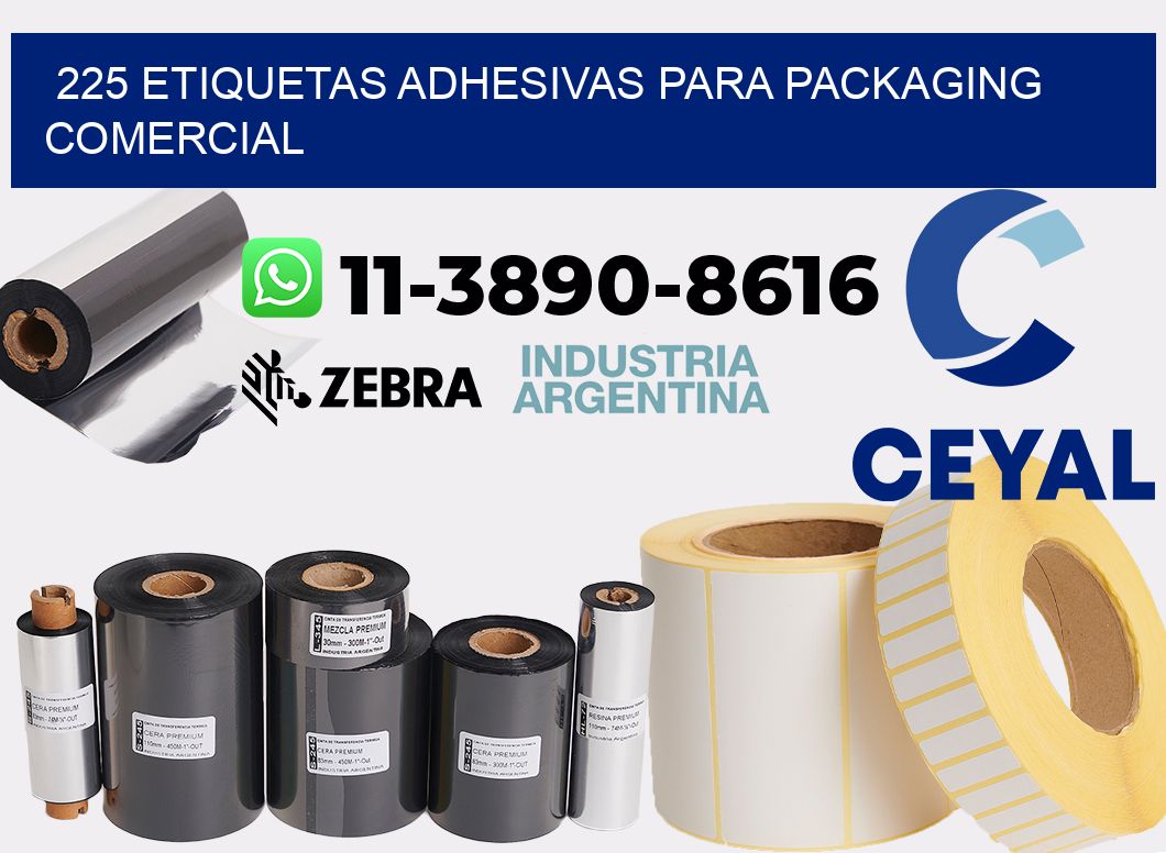 225 Etiquetas adhesivas para packaging comercial