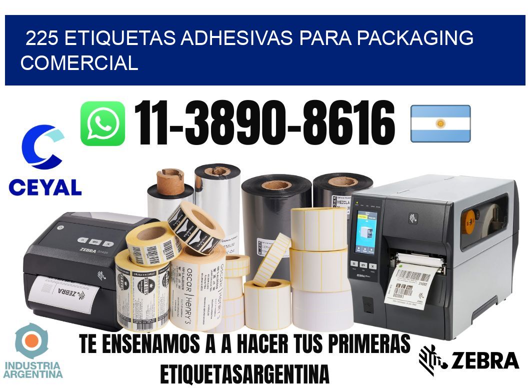 225 Etiquetas adhesivas para packaging comercial