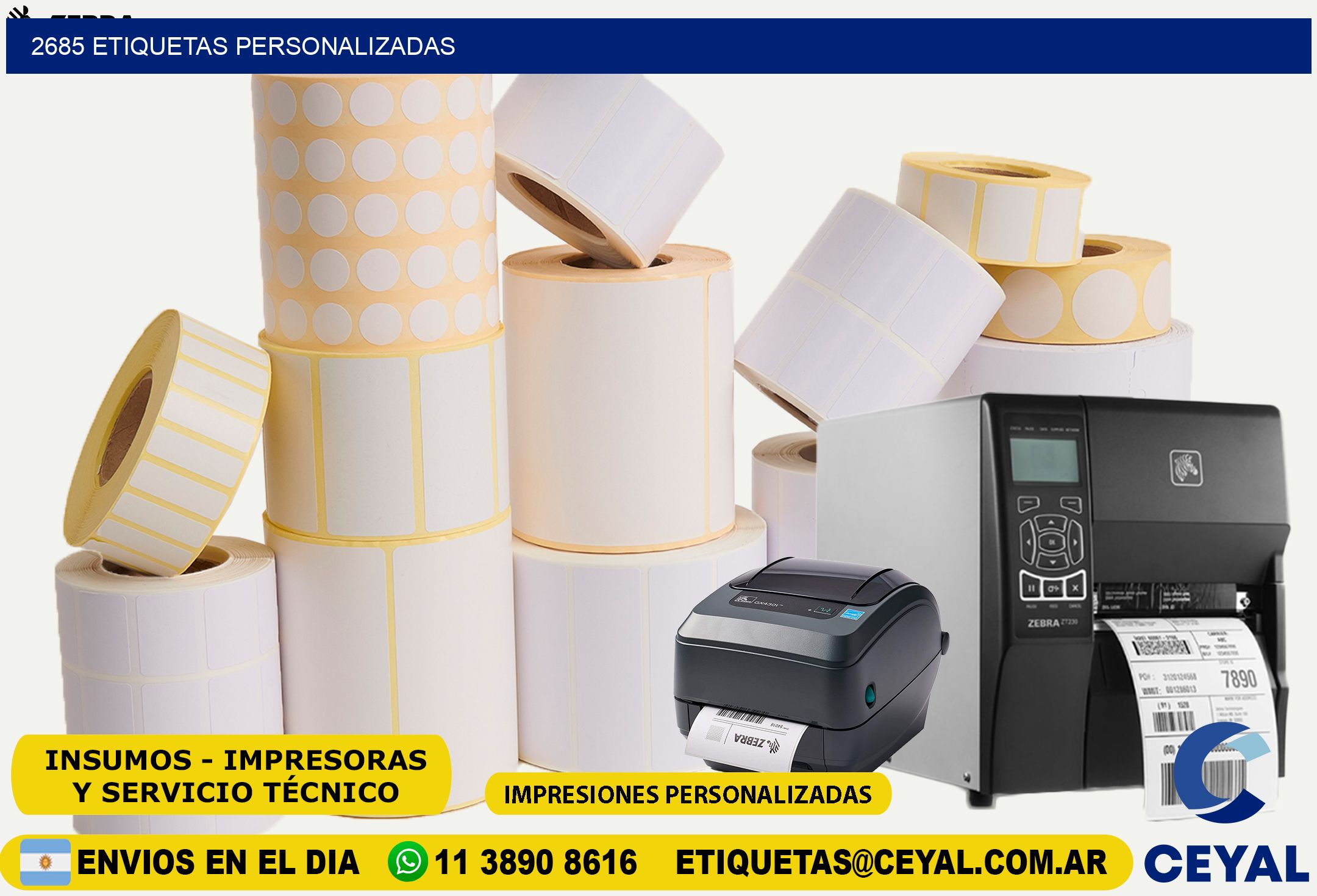 2685 etiquetas personalizadas