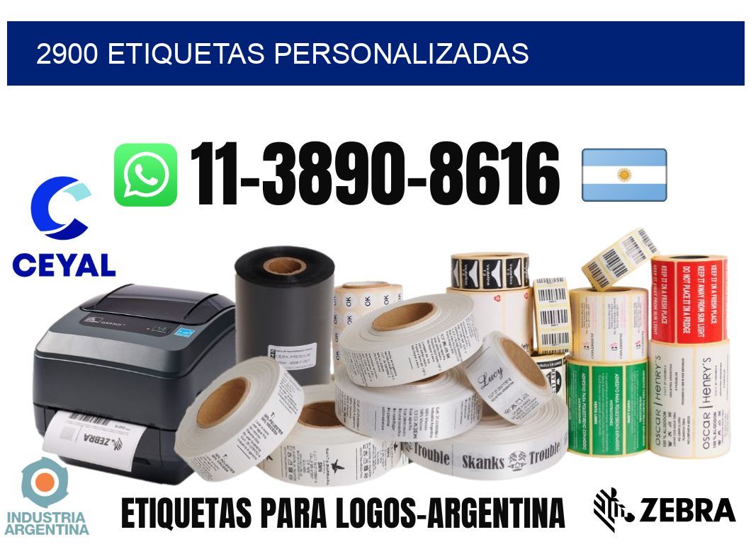 2900 etiquetas personalizadas