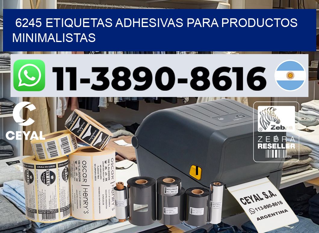 6245 Etiquetas adhesivas para productos minimalistas