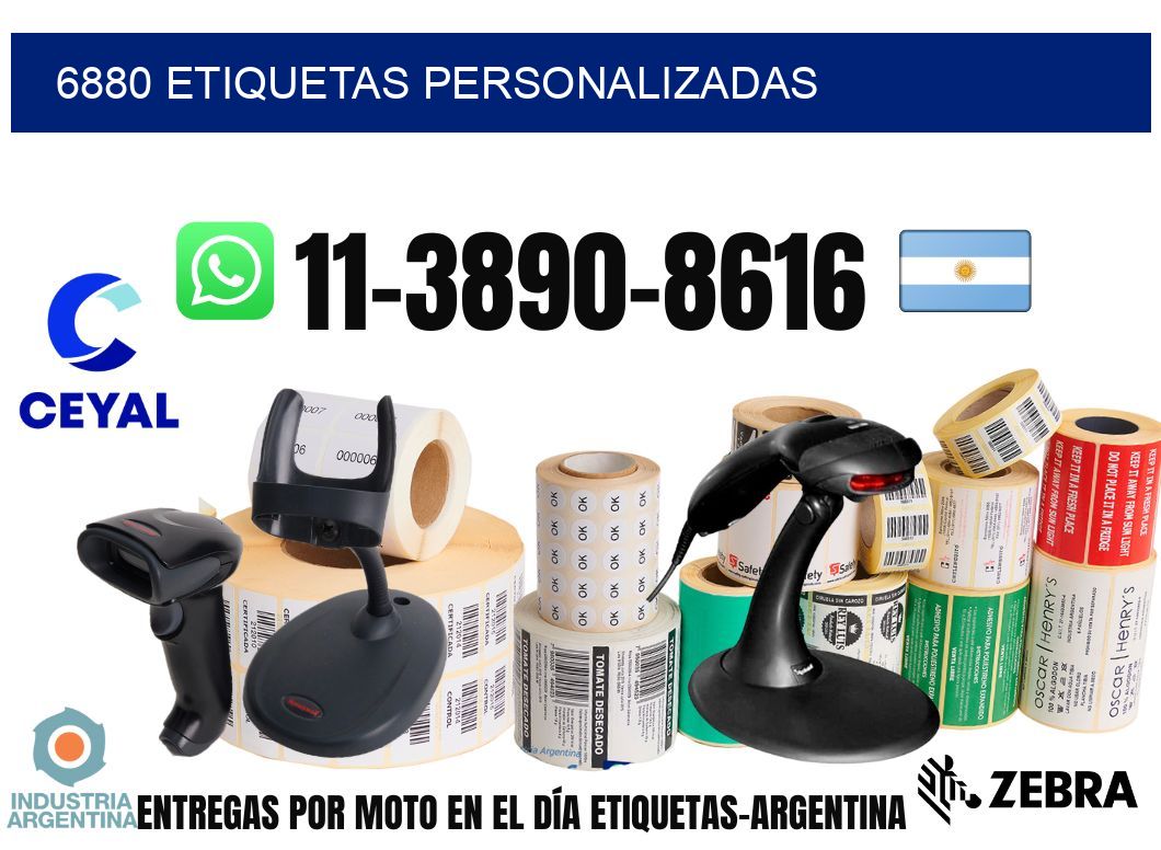 6880 etiquetas personalizadas