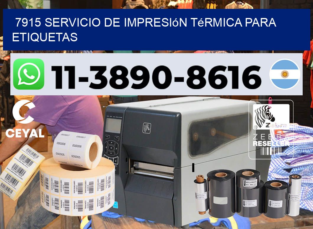 7915 Servicio de impresión térmica para etiquetas