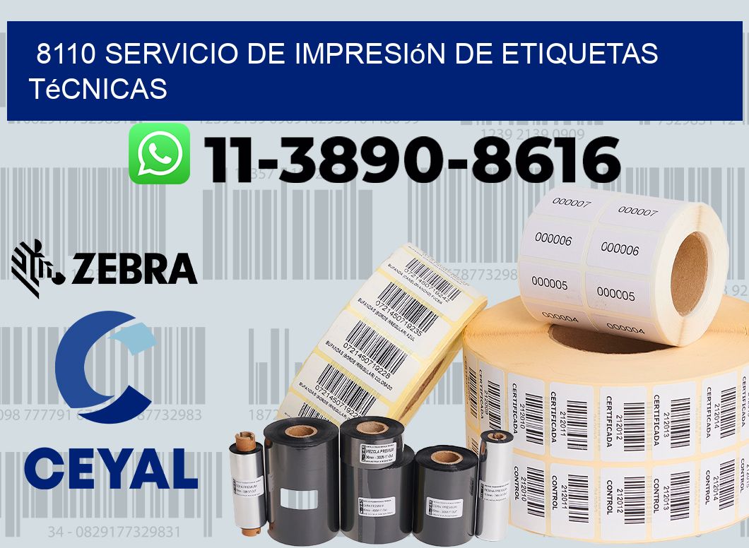 8110 Servicio de impresión de etiquetas técnicas