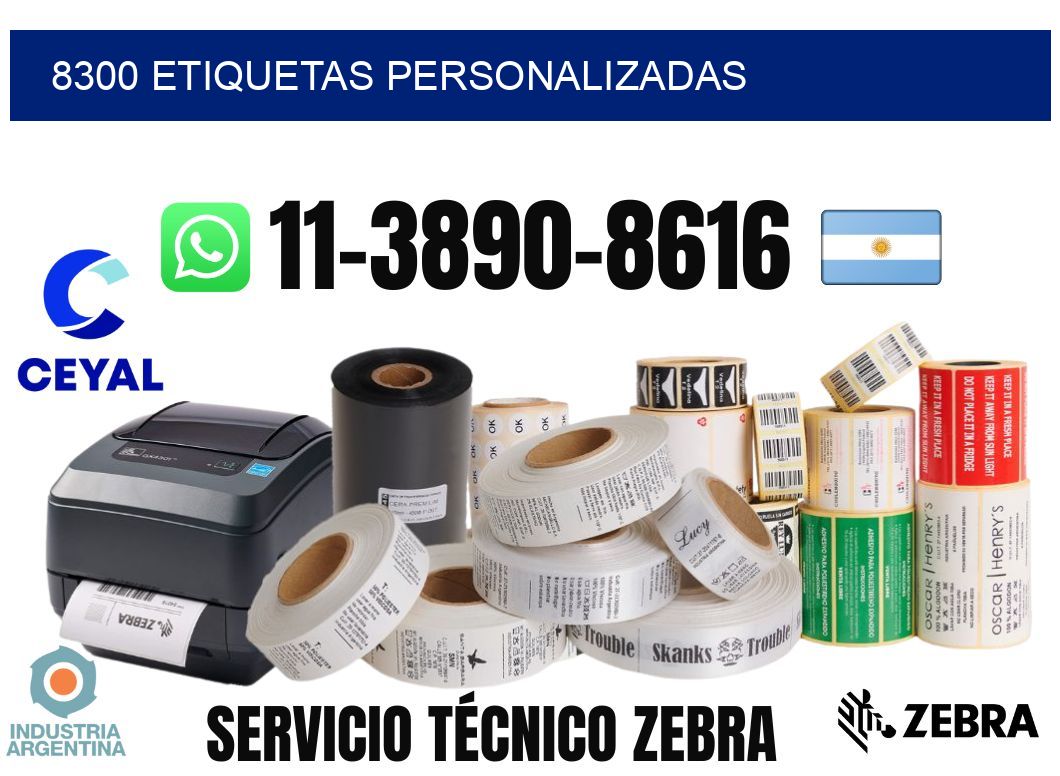 8300 etiquetas personalizadas