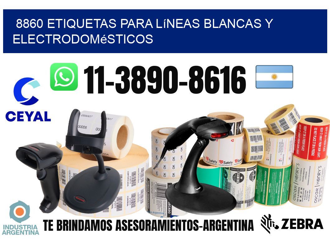 8860 Etiquetas para líneas blancas y electrodomésticos