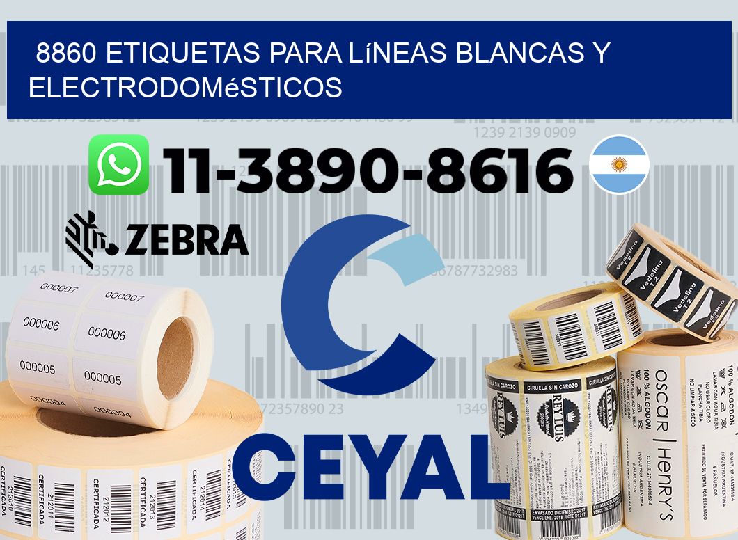 8860 Etiquetas para líneas blancas y electrodomésticos
