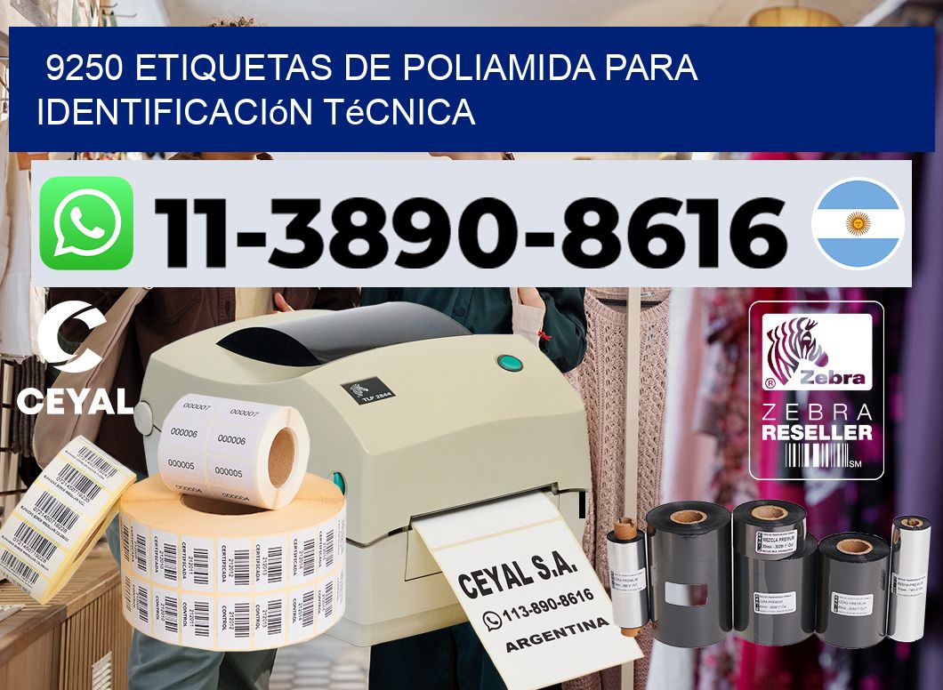 9250 Etiquetas de poliamida para identificación técnica