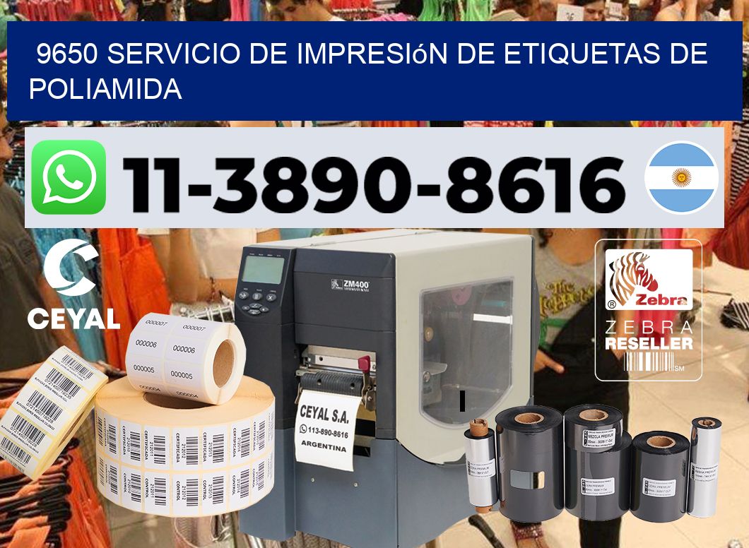 9650 Servicio de impresión de etiquetas de poliamida