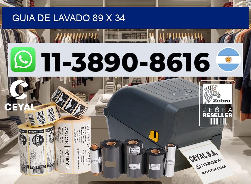 Guía de lavado 89 x 34
