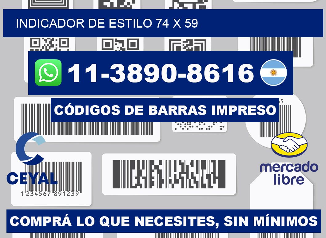 Indicador de estilo 74 x 59