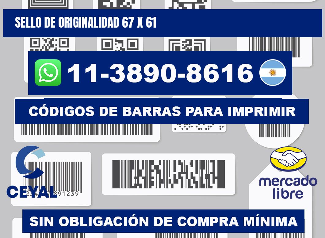 Sello de originalidad 67 x 61