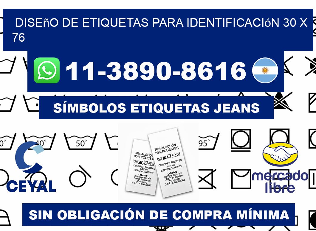 diseño de etiquetas para identificación 30 x 76