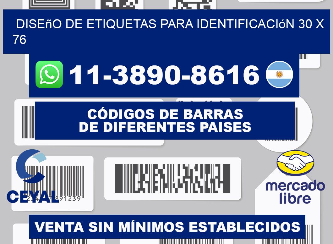 diseño de etiquetas para identificación 30 x 76