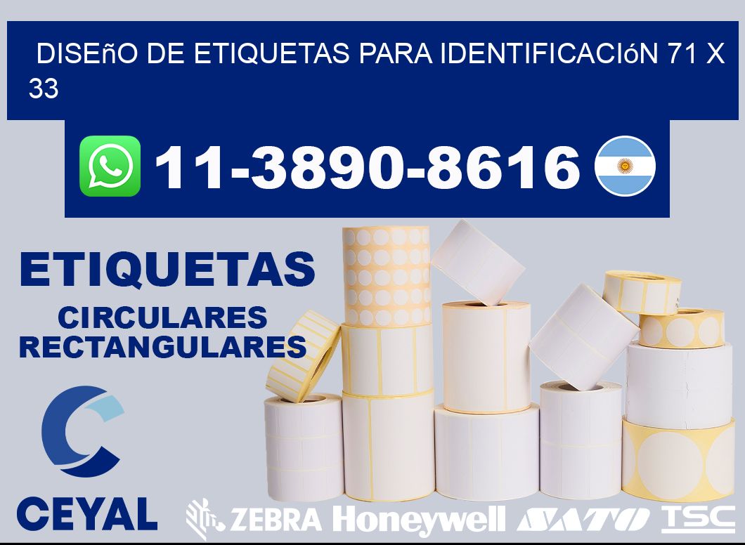 diseño de etiquetas para identificación 71 x 33