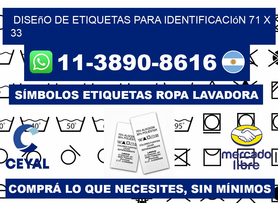 diseño de etiquetas para identificación 71 x 33
