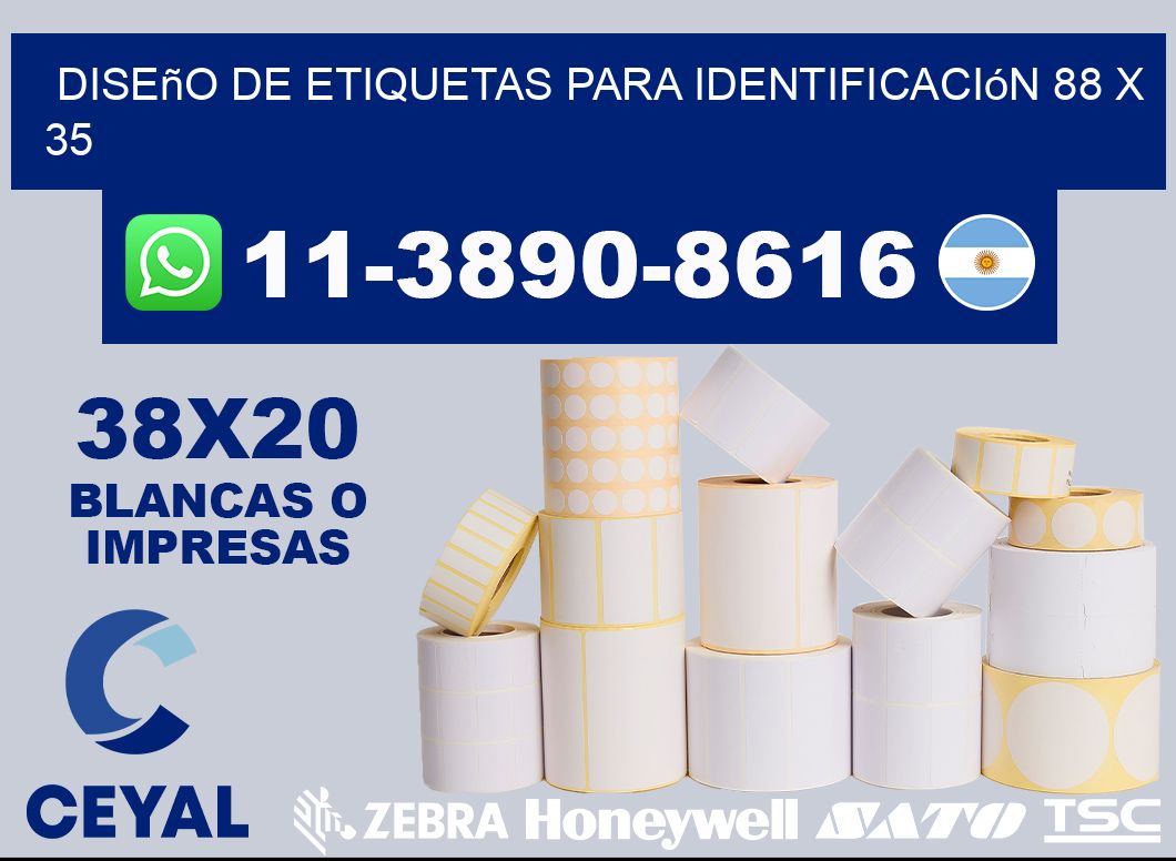 diseño de etiquetas para identificación 88 x 35