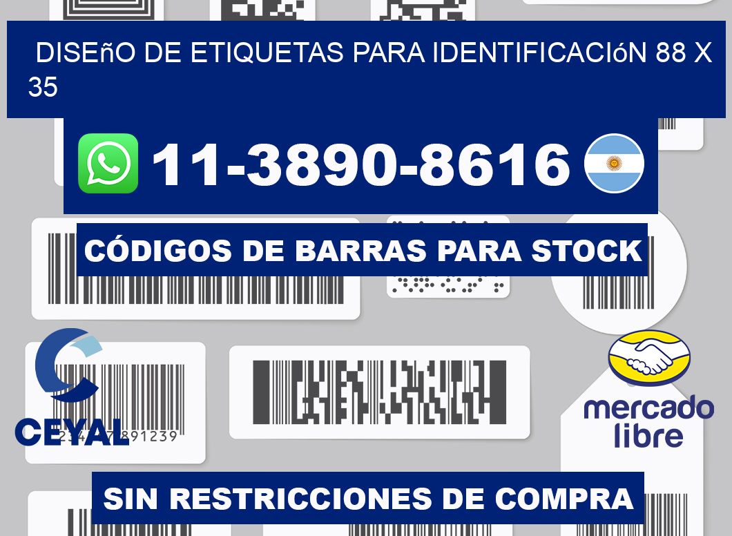 diseño de etiquetas para identificación 88 x 35