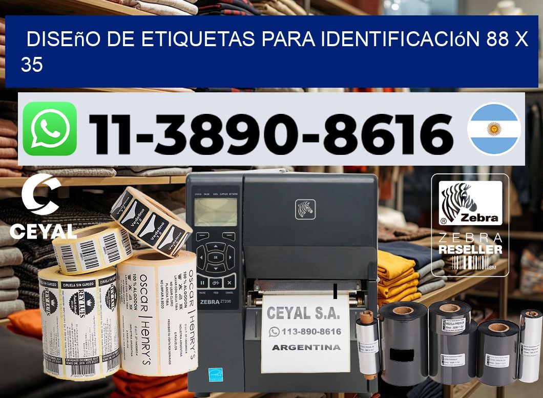 diseño de etiquetas para identificación 88 x 35