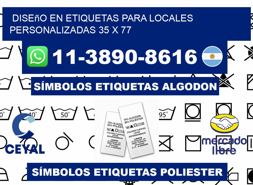 diseño en etiquetas para locales personalizadas 35 x 77