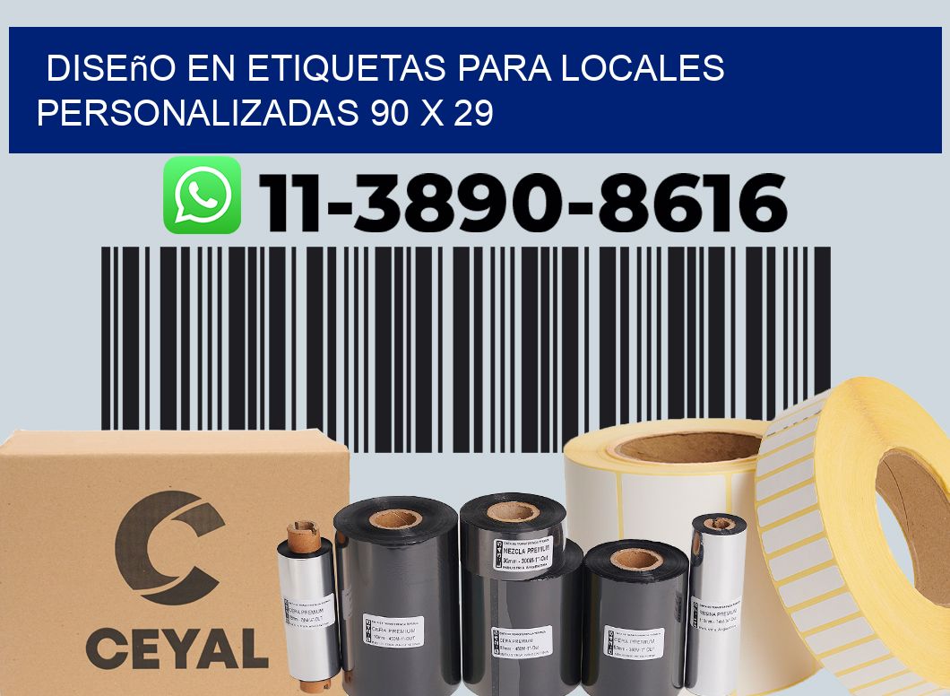 diseño en etiquetas para locales personalizadas 90 x 29