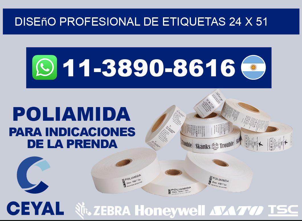 diseño profesional de etiquetas 24 x 51
