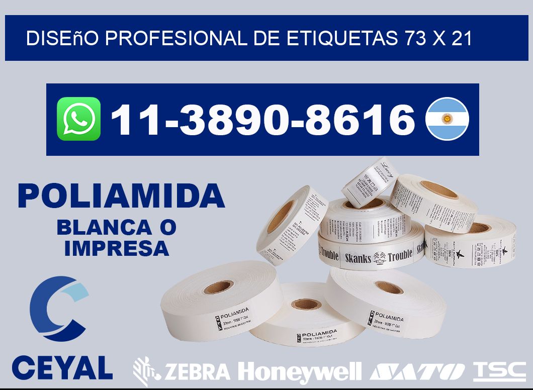 diseño profesional de etiquetas 73 x 21