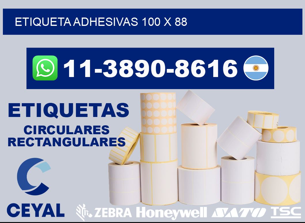 etiqueta adhesivas 100 x 88