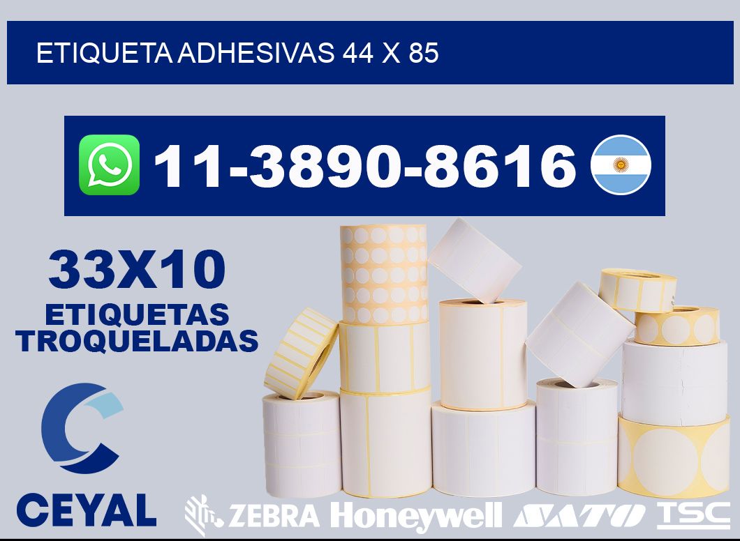etiqueta adhesivas 44 x 85