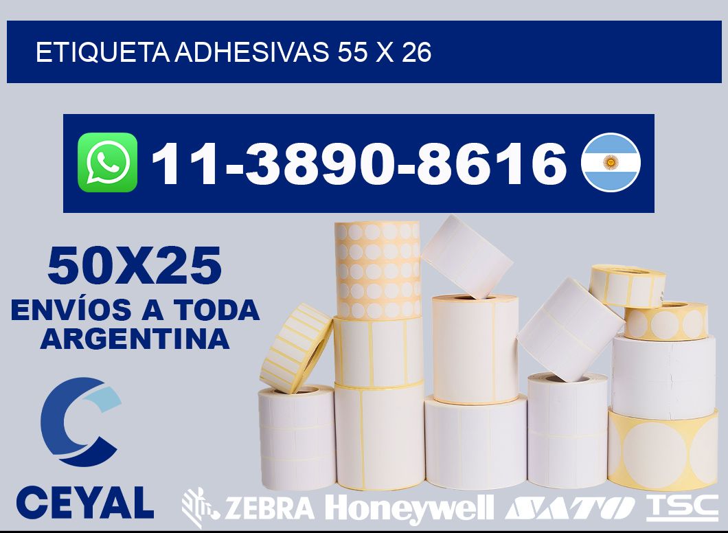 etiqueta adhesivas 55 x 26