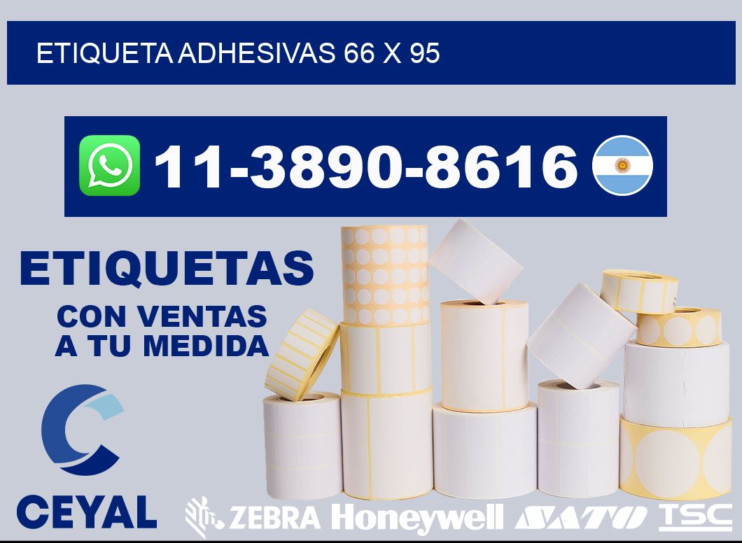 etiqueta adhesivas 66 x 95