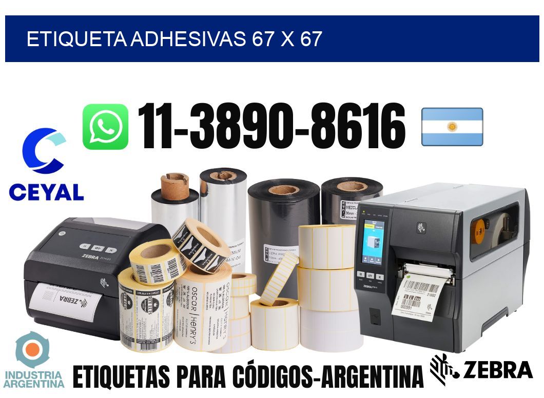 etiqueta adhesivas 67 x 67