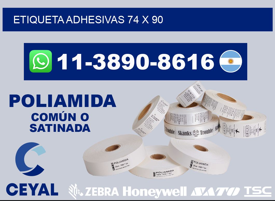 etiqueta adhesivas 74 x 90