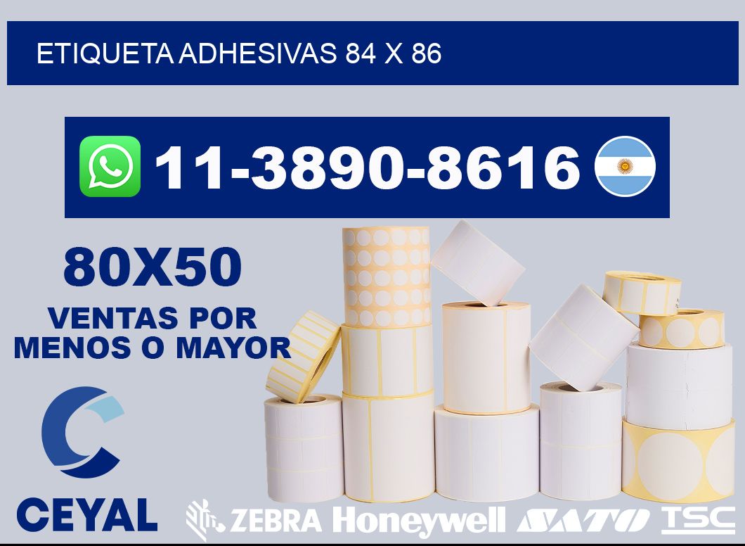 etiqueta adhesivas 84 x 86
