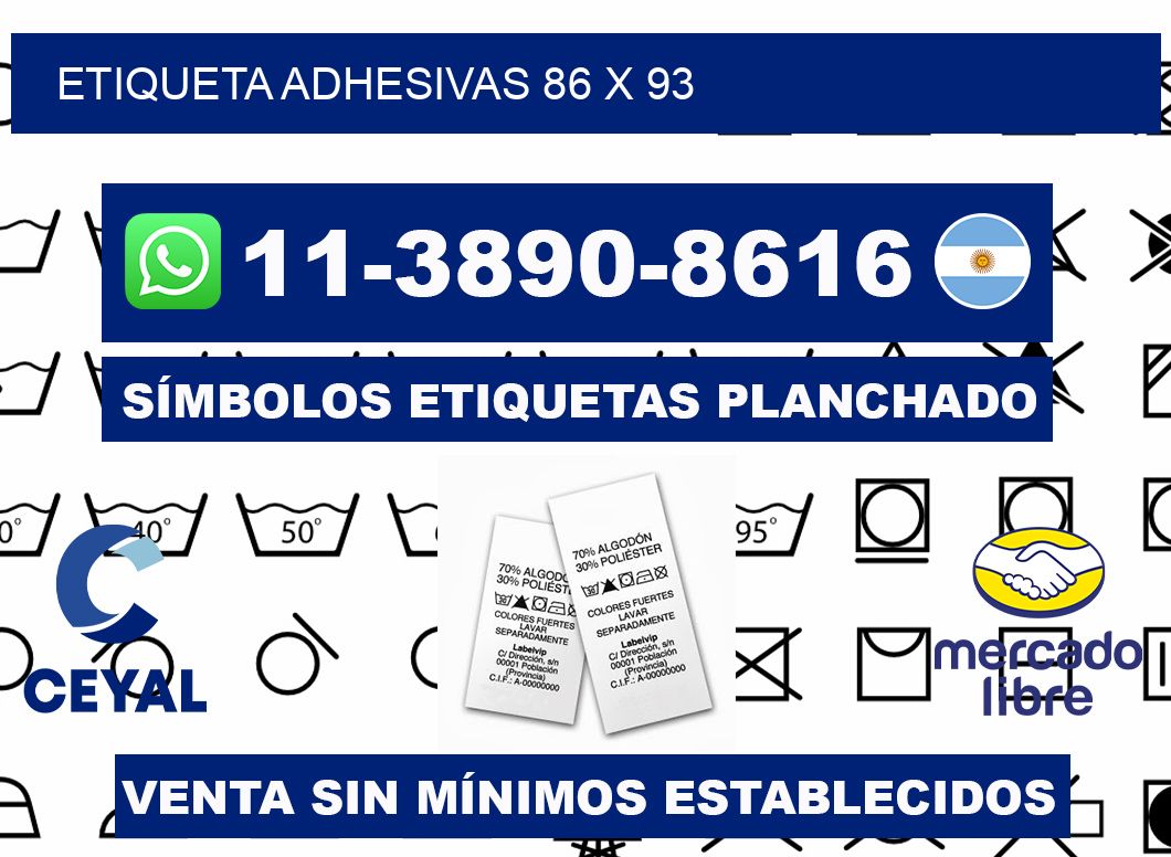 etiqueta adhesivas 86 x 93