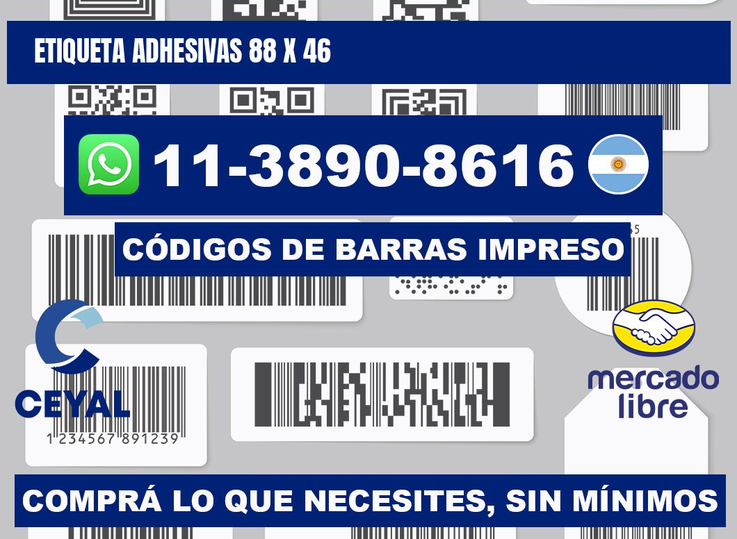 etiqueta adhesivas 88 x 46