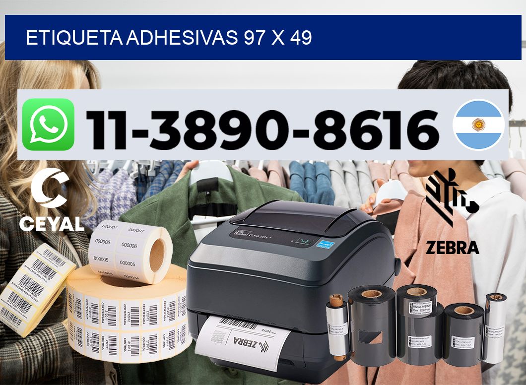 etiqueta adhesivas 97 x 49