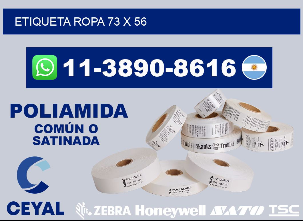 etiqueta ropa 73 x 56