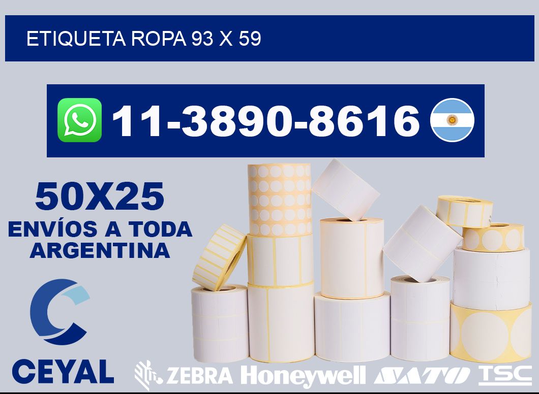 etiqueta ropa 93 x 59