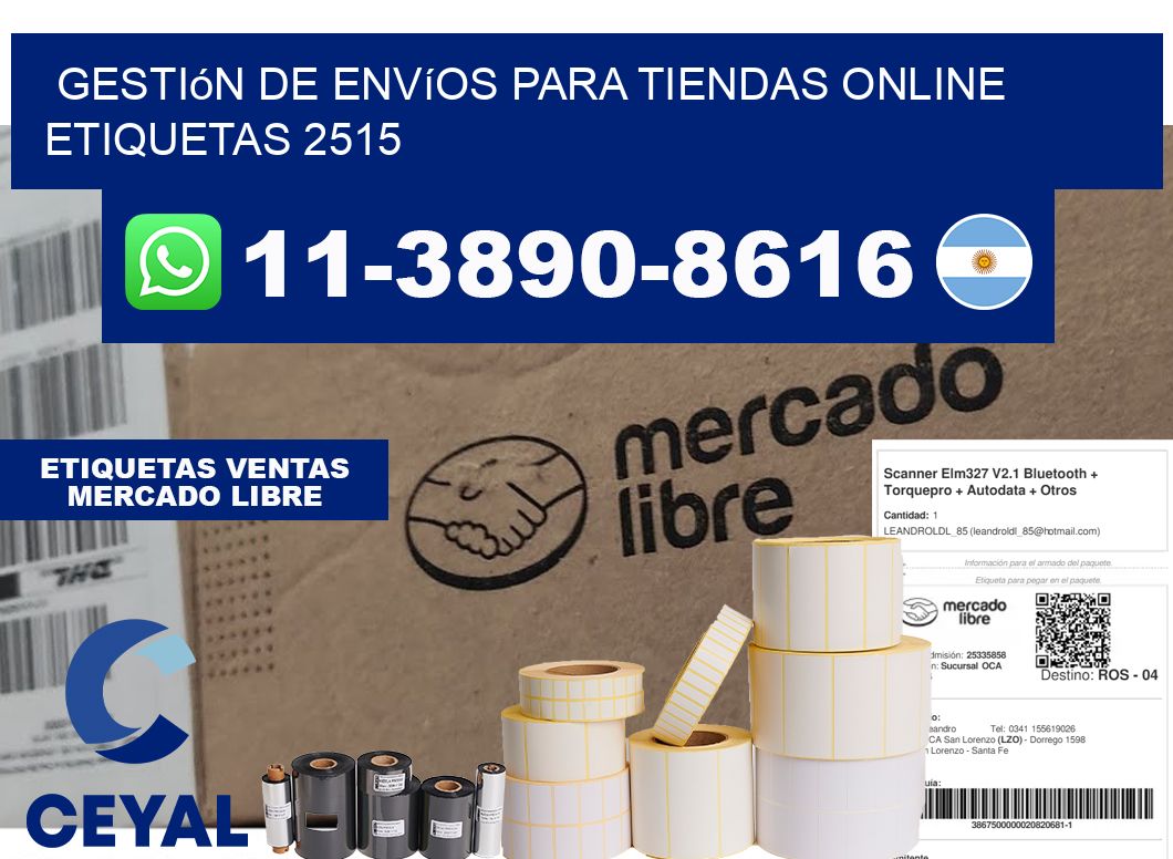 Gestión de envíos para tiendas online  etiquetas 2515