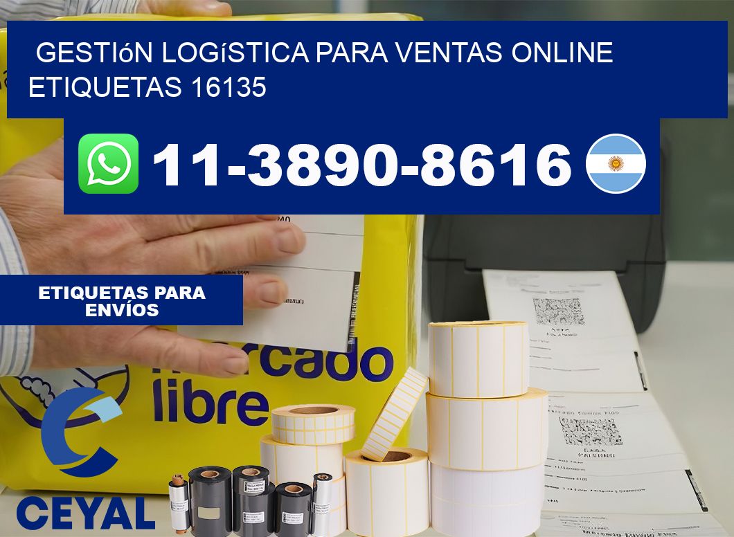 Gestión logística para ventas online  etiquetas 16135