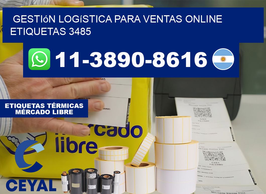 Gestión logística para ventas online  etiquetas 3485